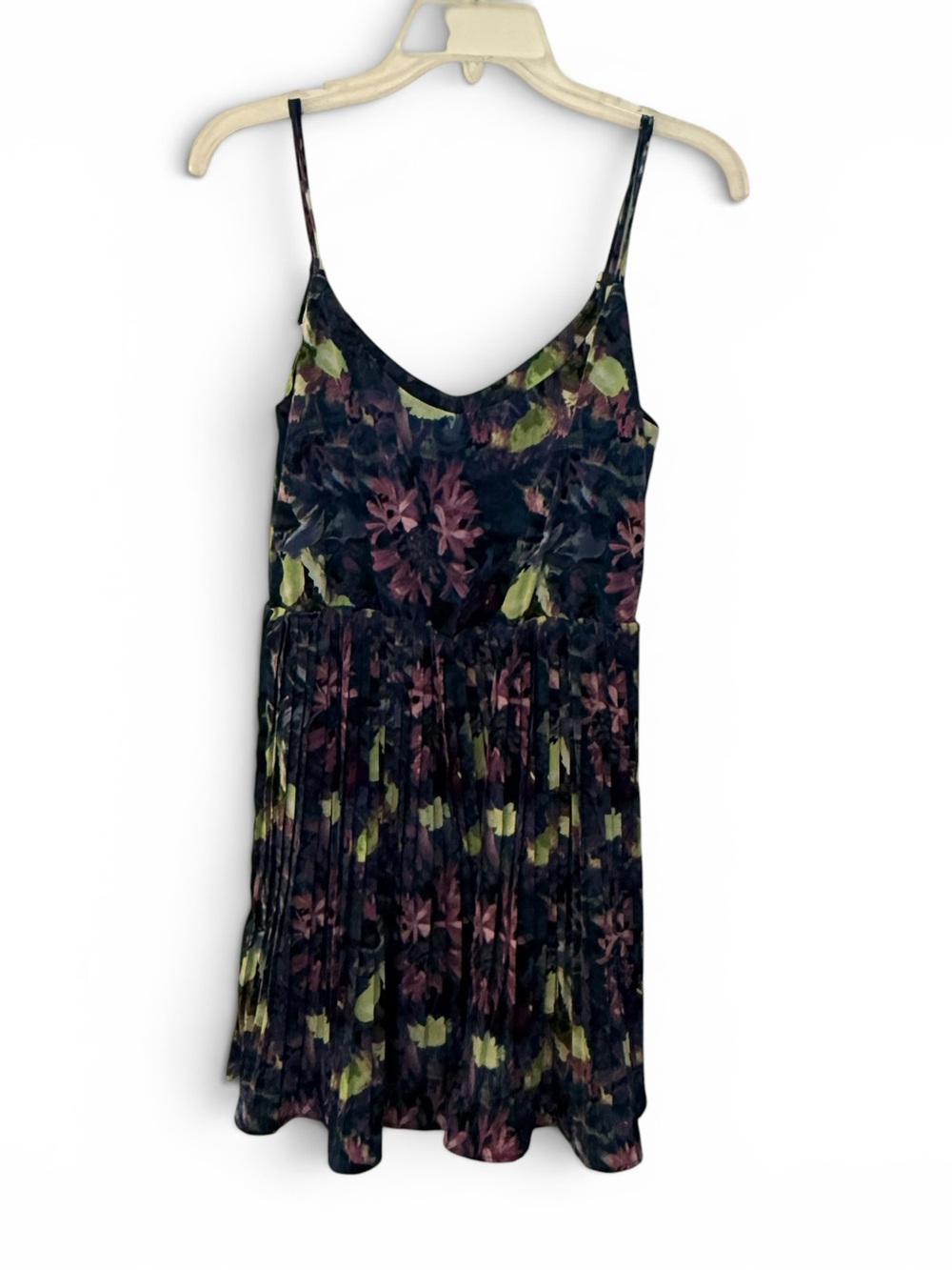BB Dakota dress navy blue purple floral tank dress